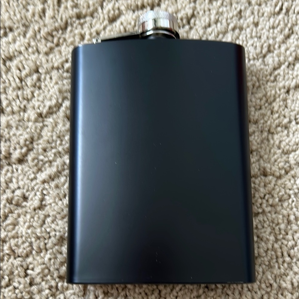 Classic Black Stainless Steel Flask